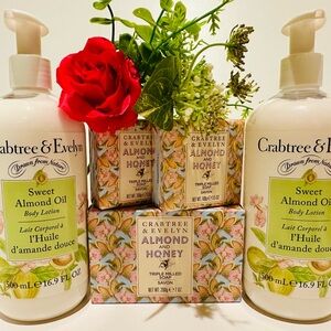Crabtree & Evelyn Body Lotion & Triple Milled Hand Soap Bundle - Almond